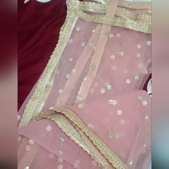 Ethnic Long Suit Set / Gown / Maxi Dress with Duppata - Picture 5 of 5